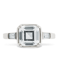 Sterling Silver Asscher Baguette Ring