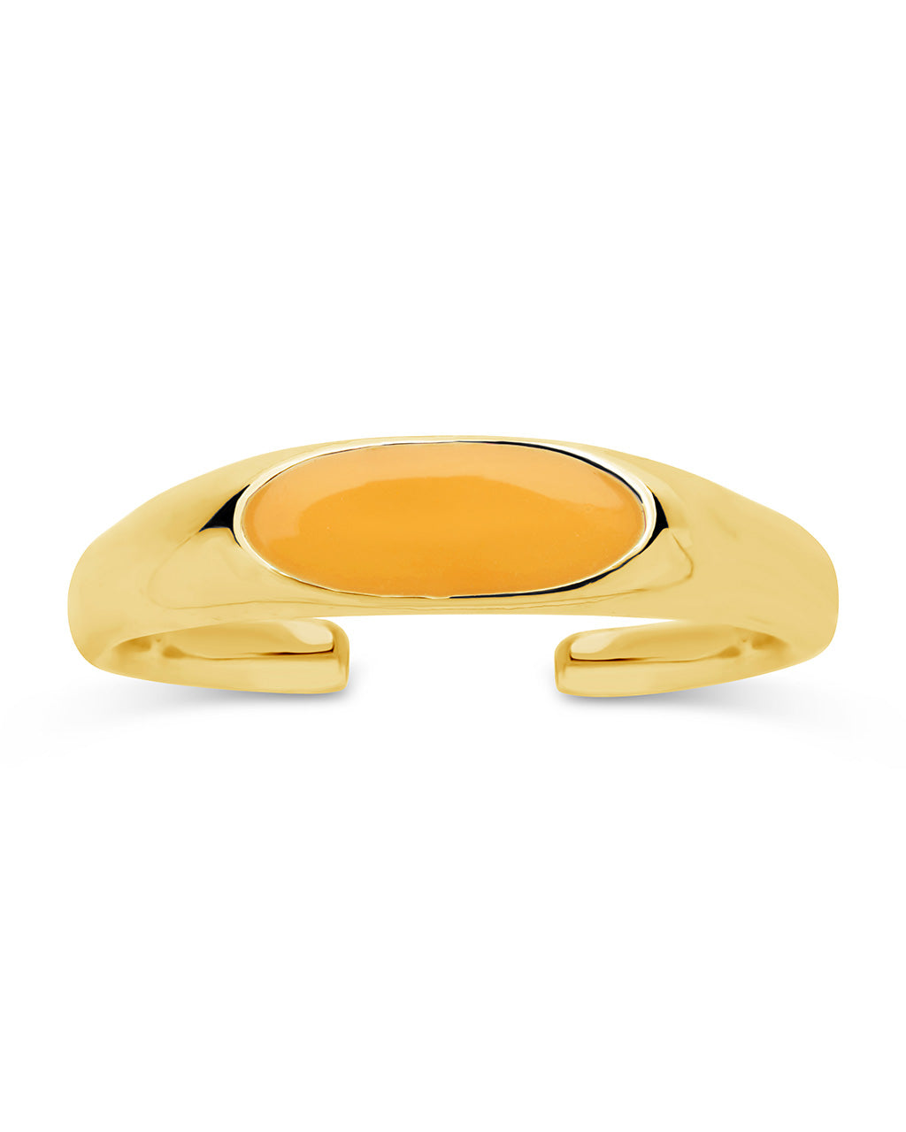 Sterling Silver Enamel Open Signet Ring