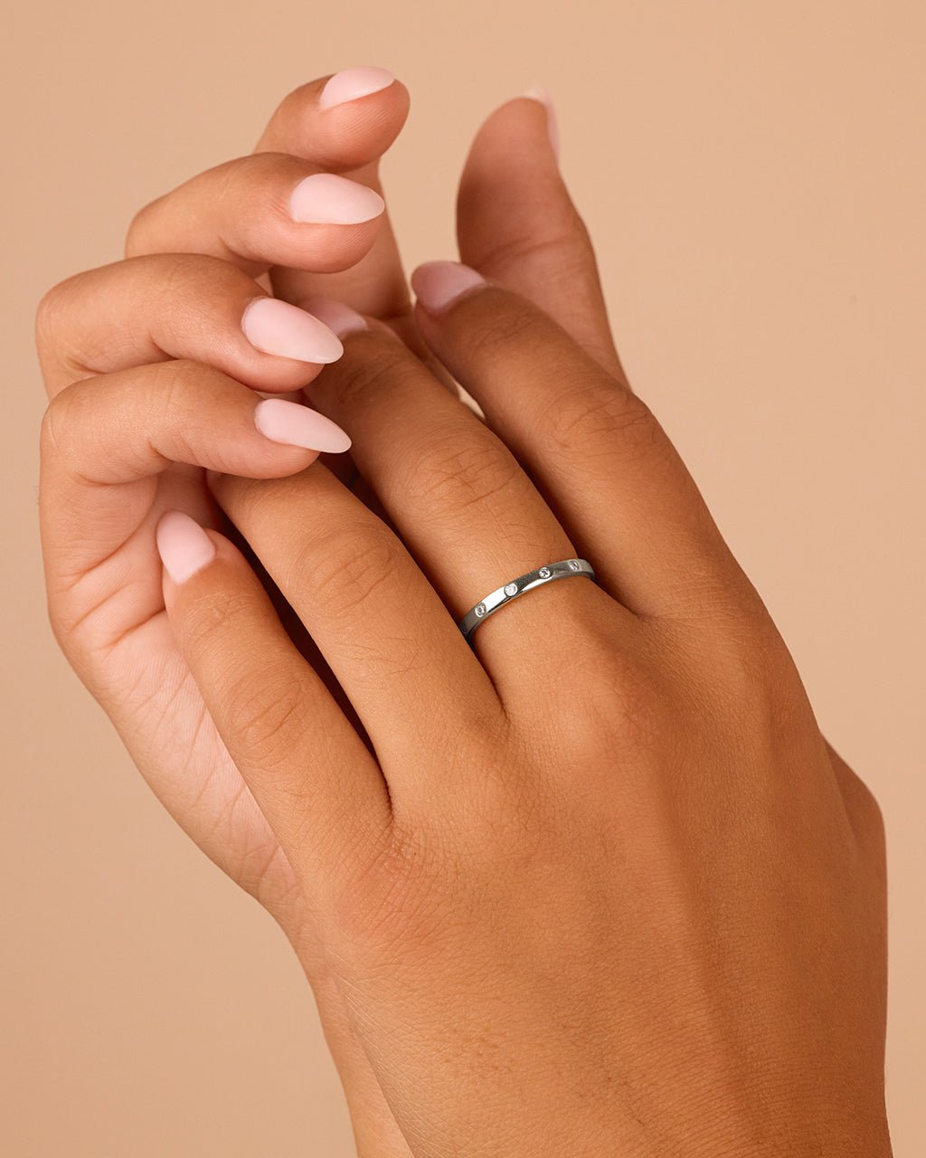Sterling Silver Mindy CZ Studded Ring