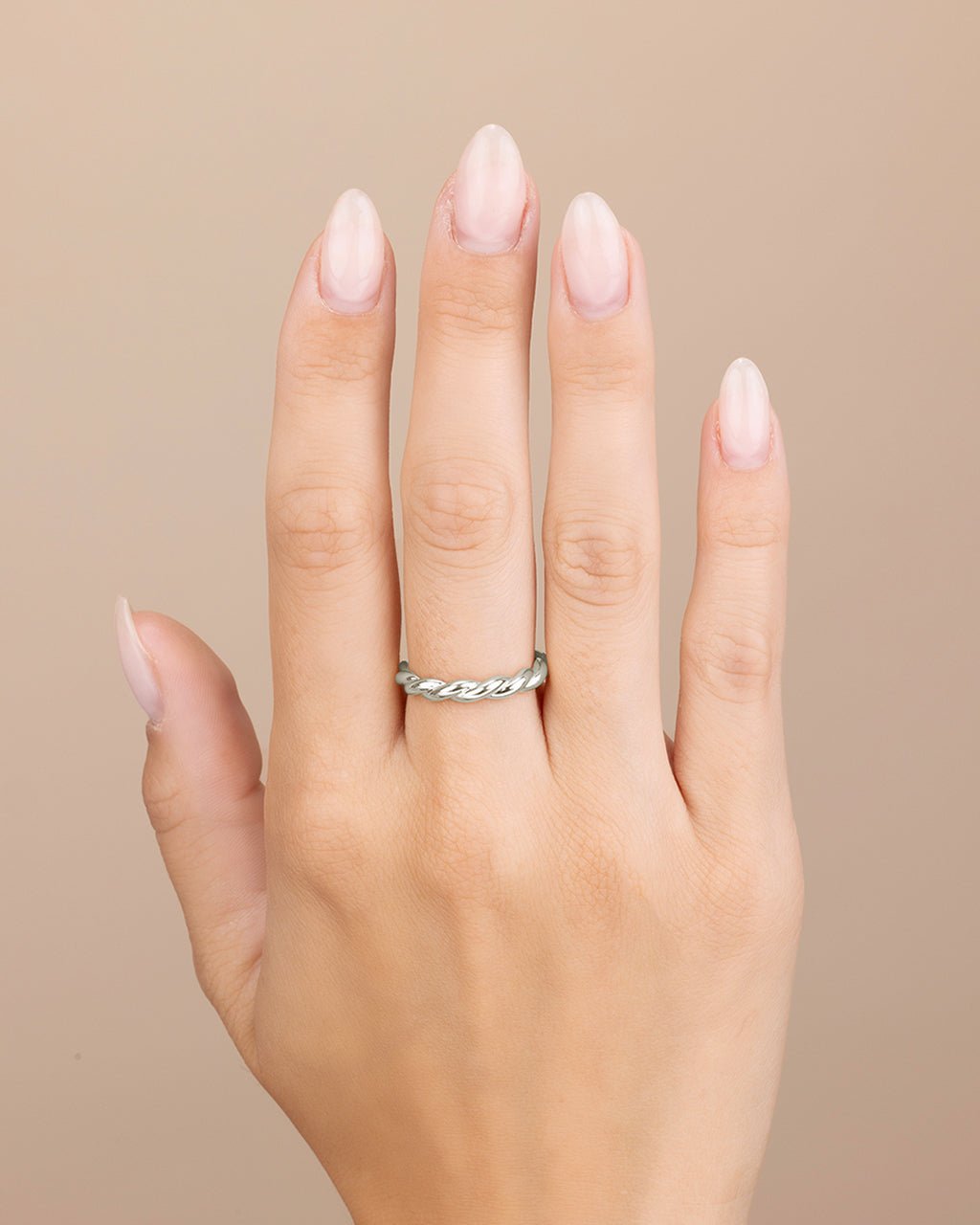 Sterling Silver Nixie Twist Band Ring