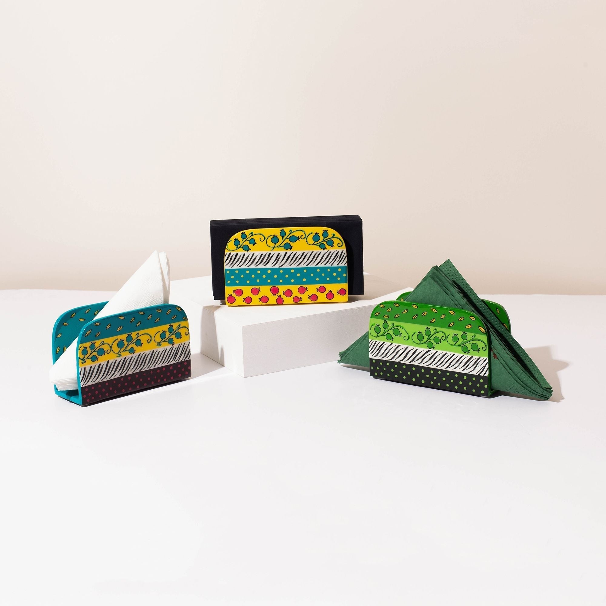 Modern Shabbat Blessing Stand – Graphic Design Aluminum – ColorPop Series