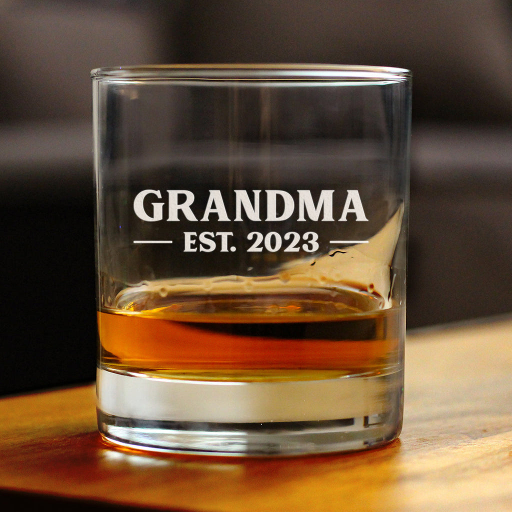 Grandma Est. 2023 -  Bold - 10 Ounce Rocks Glass