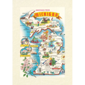Vintage Lined Notebook Greetings from Michigan, Map - Paperback