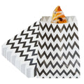 Bag Tek Rectangle Black Paper Bag - Zig Zags - 7" x 5" - 100 count box