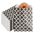 Bag Tek Rectangle Black Paper Bag - Asian Monogram - 7" x 5" - 100 count box