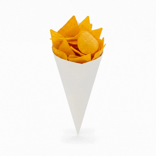 Cone Tek White Paper Food Cone - 9 1/2" x 4 1/2" - 100 count box