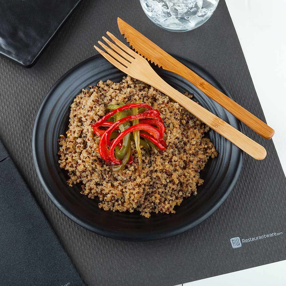 Chef 101 Rectangle Black Paper Placemat - Heavy Weight, Single-Use - 20" x 14" - 1000 count box