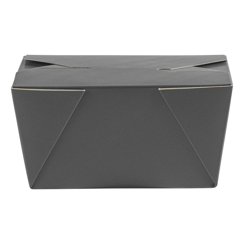 Bio Tek 30 oz Rectangle Gray Paper #1 Bio Box Take Out Container - 5" x 4" x 2 1/2" - 200 count box