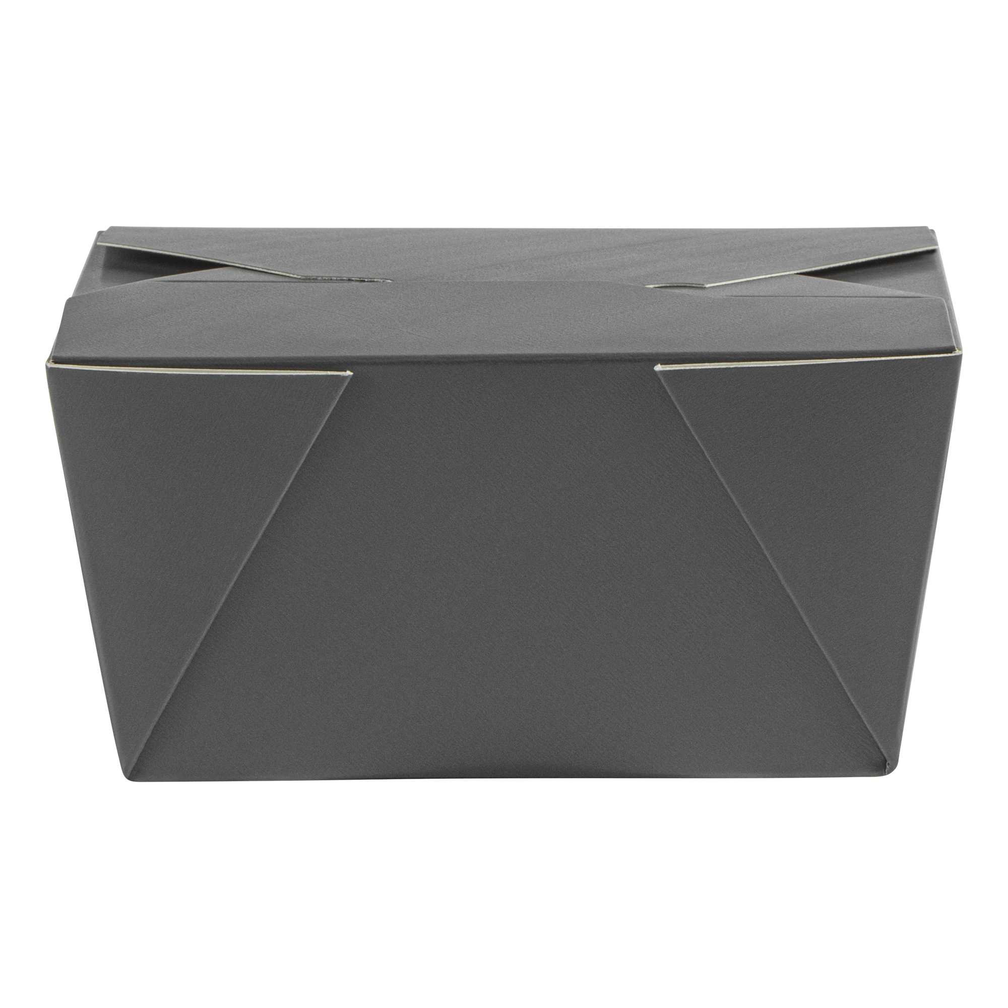 Bio Tek 30 oz Rectangle Gray Paper #1 Bio Box Take Out Container - 5" x 4" x 2 1/2" - 200 count box