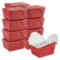 Bio Tek 30 oz Rectangle Red Paper #1 Bio Box Take Out Container - 5" x 4" x 2 1/2" - 200 count box