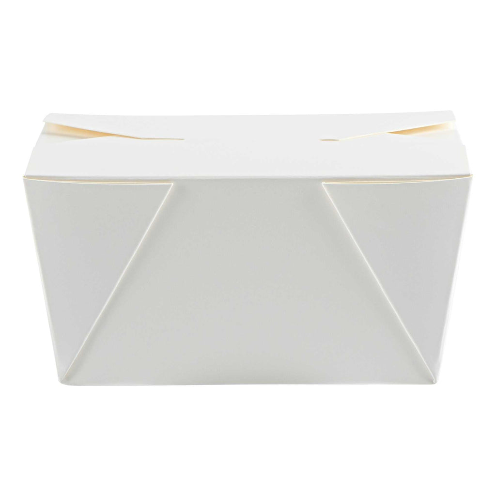 Bio Tek 30 oz Rectangle White Paper #1 Bio Box Take Out Container - 5" x 4" x 2 1/2" - 200 count box