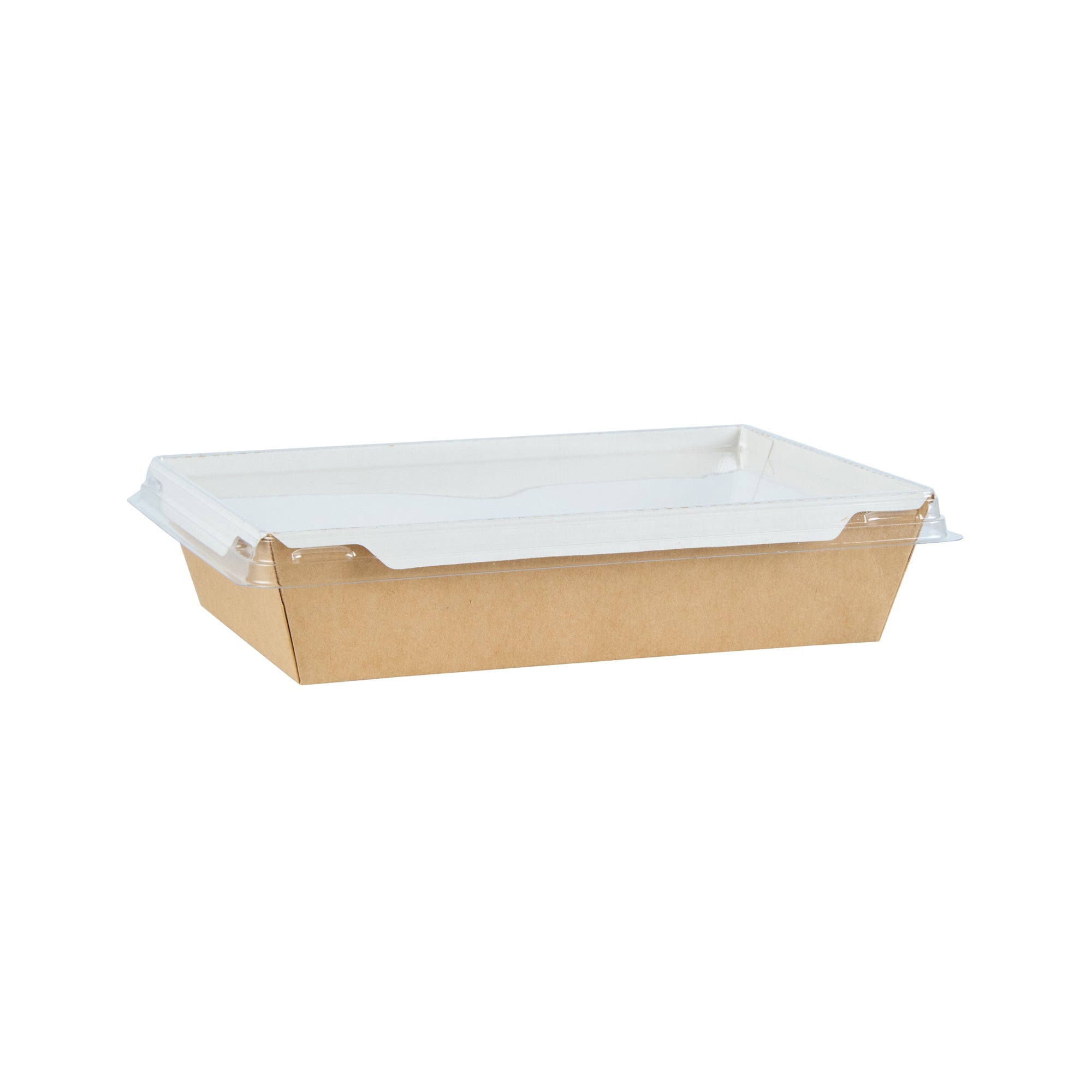 Cafe Vision Rectangle Clear Plastic Lid - Fits Medium Click Lock Container - 200 count box