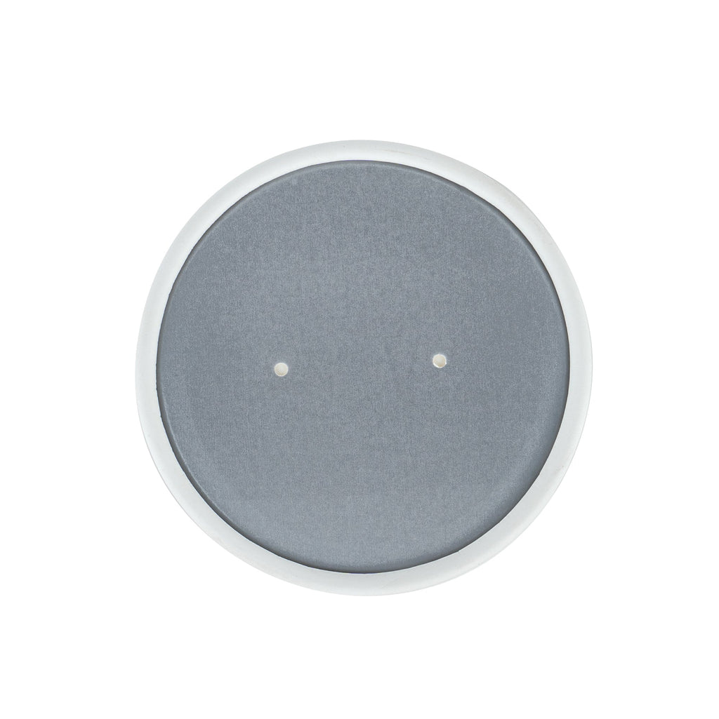 Bio Tek Round Gray Soup Container Lid - White Rim, Fits 12 oz - 200 count box
