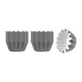 Panificio 0.4 oz Round Gray Paper Mini Baking Cup - Flared - 2" x 2" x 1/2" - 200 count box