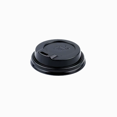 Restpresso Black Plastic Coffee Cup Lid - Fits 4 oz - 500 count box