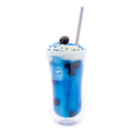 Bev Tek Metallic Ice Blue Paper Straw - 6mm - 7 3/4" - 100 count box