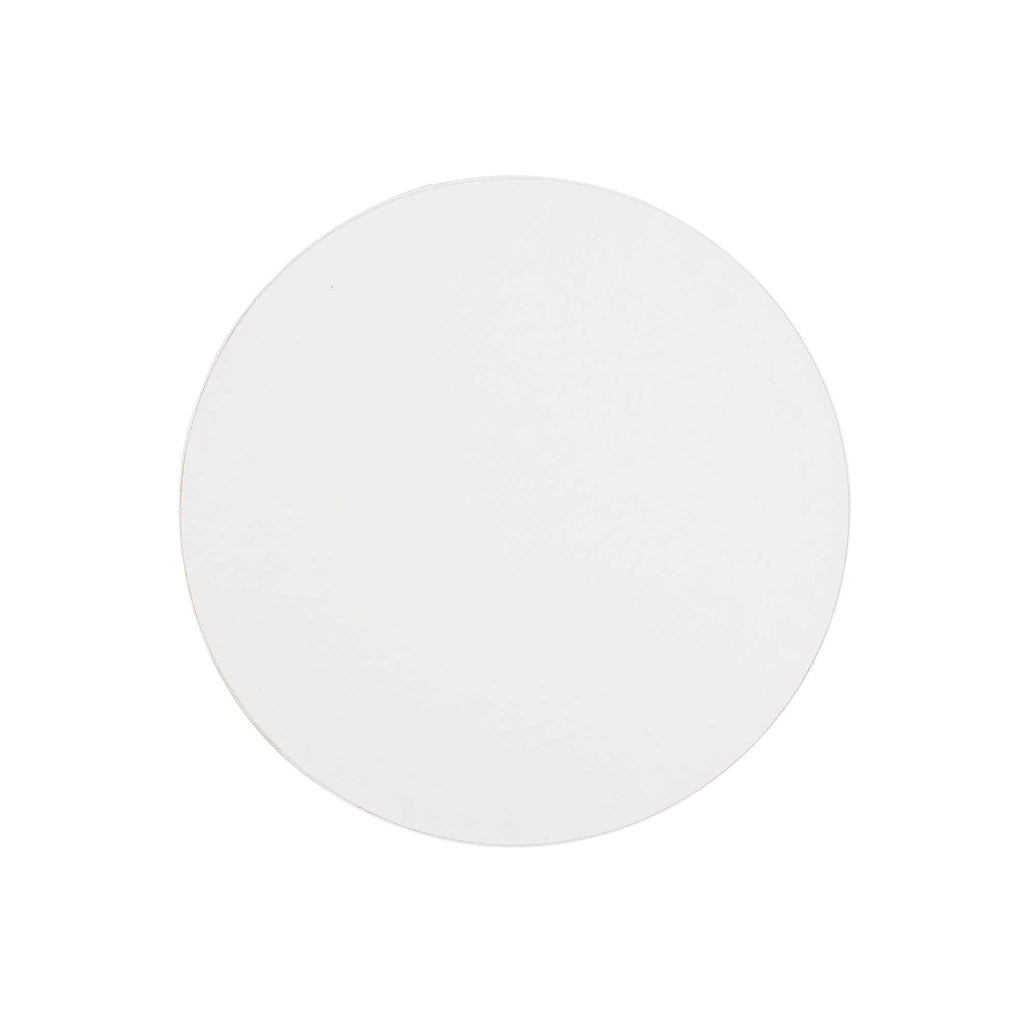 Pastry Tek Round White Cardboard Cake Drum Board - Covered Edge - 8" x 8" x 1/2" - 1 count box