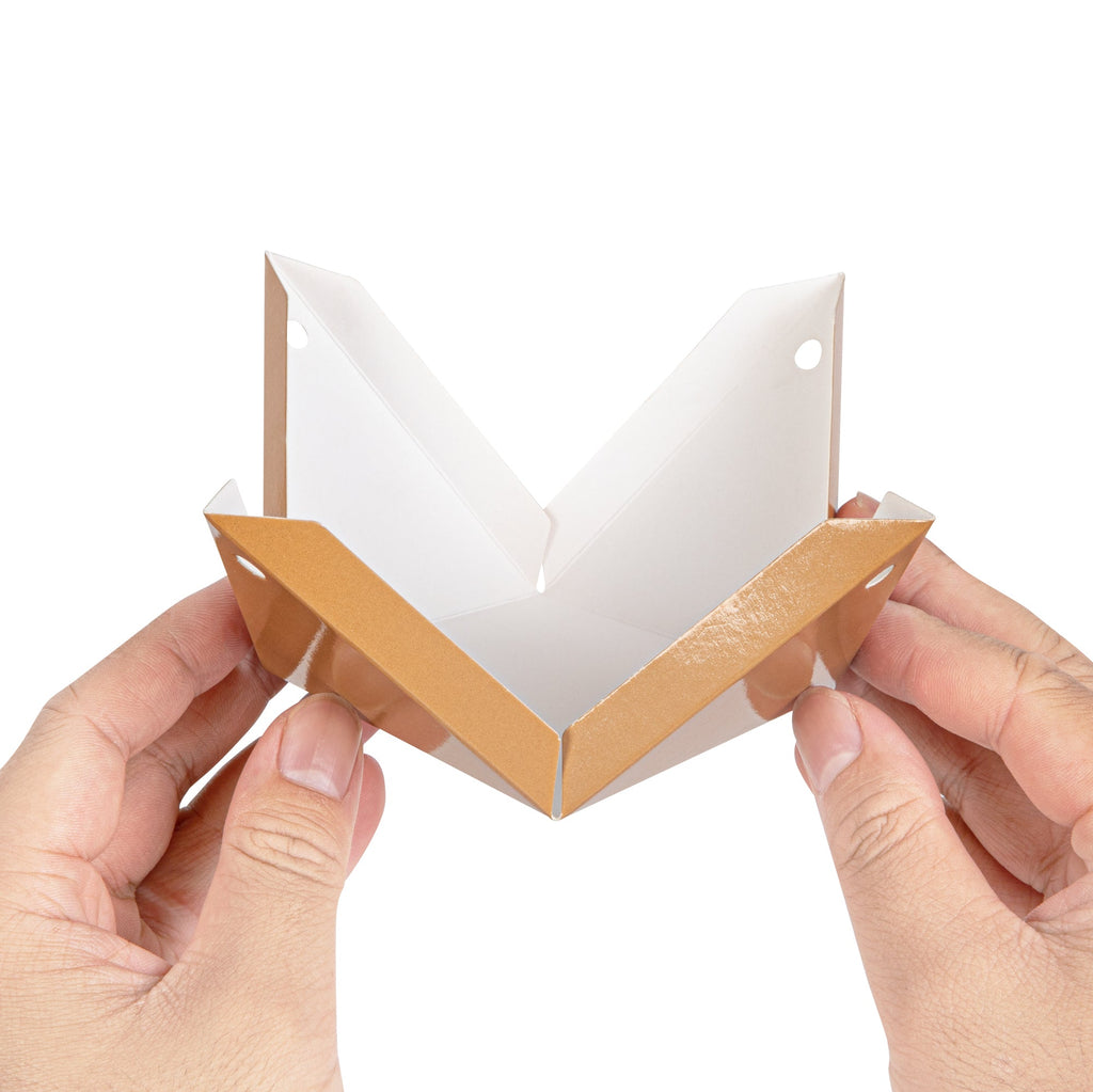 Pastry Tek Brown Pyramid Paper Candy and Gift Box - 3" x 3" x 3" - 100 count box
