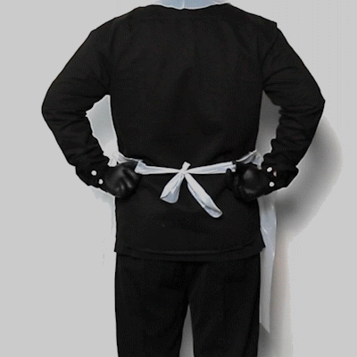 Clean Tek Professional White Plastic Disposable Apron - 42" x 27 1/2" - 1000 count box
