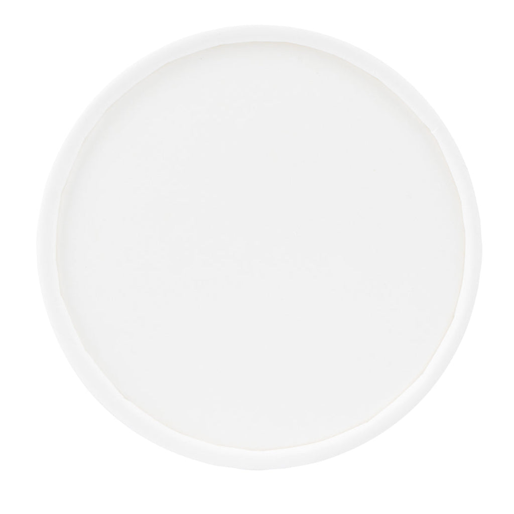 Coppetta Round White Paper To Go Cup Lid - Fits 4 oz - 200 count box