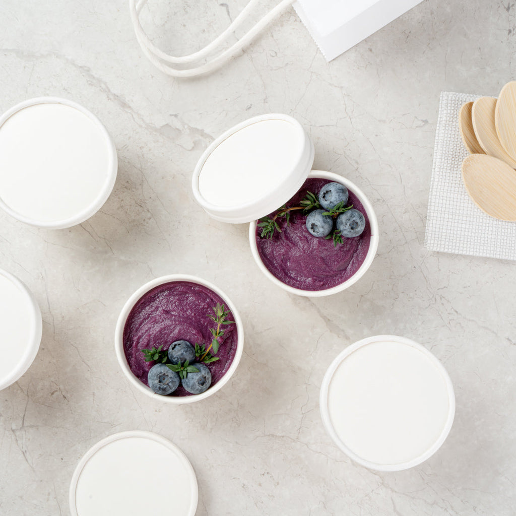 Coppetta Round White Paper To Go Cup Lid - Fits 4 oz - 200 count box