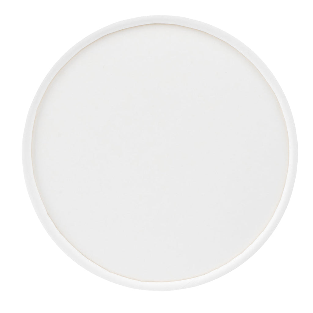 Coppetta Round White Paper To Go Cup Lid - Fits 8 oz - 200 count box