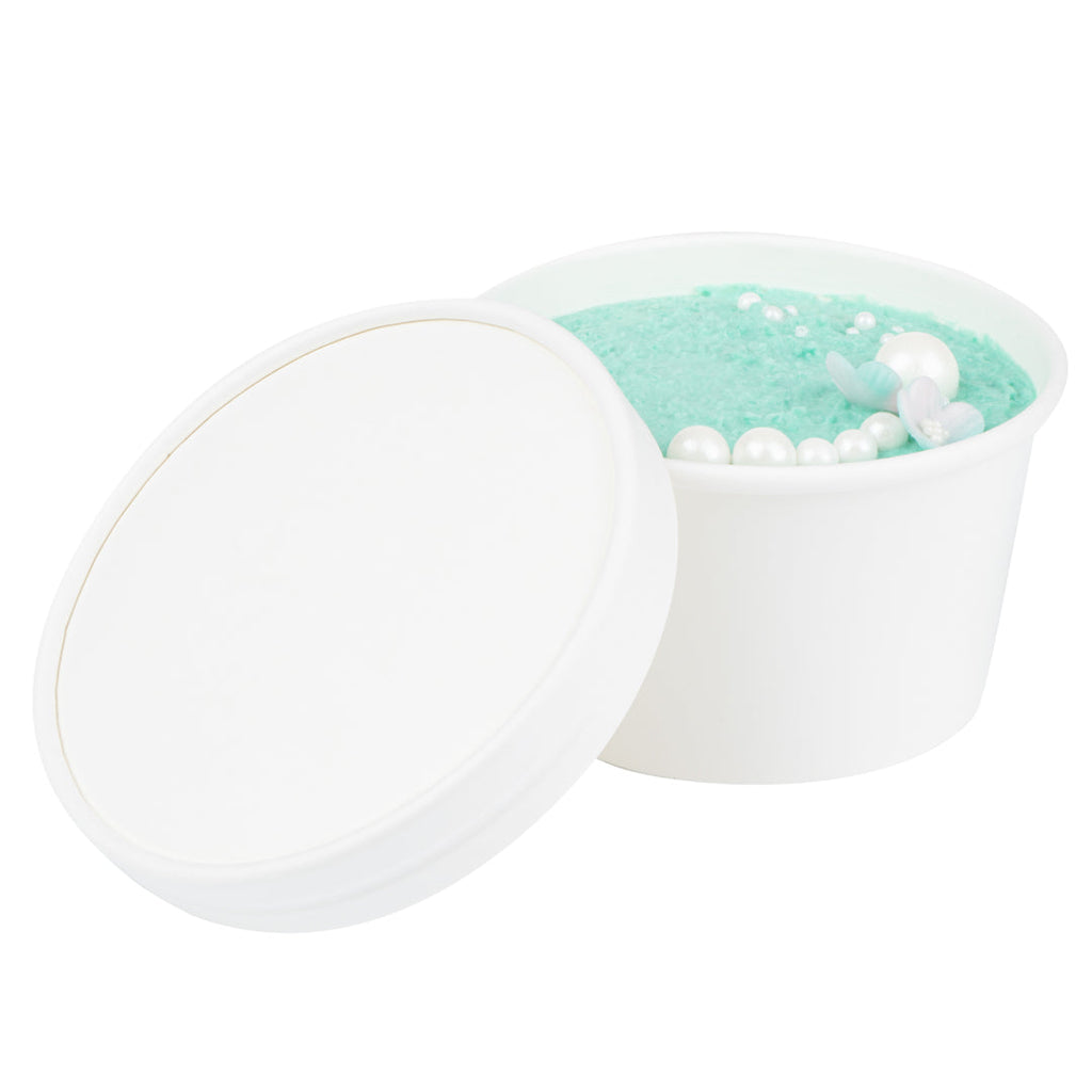 Coppetta Round White Paper To Go Cup Lid - Fits 12 oz - 200 count box