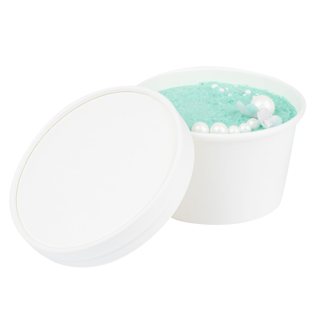 Coppetta Round White Paper To Go Cup Lid - Fits 12 oz - 200 count box