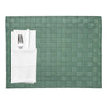 Macroweave Rectangle Green Woven Placemat - 16" x 12" - 6 count box