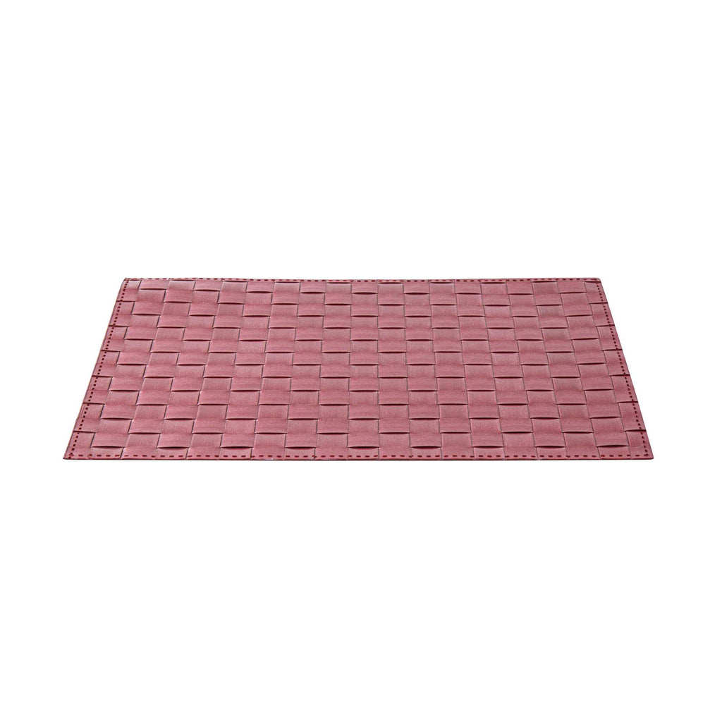 Macroweave Rectangle Red Woven Placemat - 16" x 12" - 6 count box