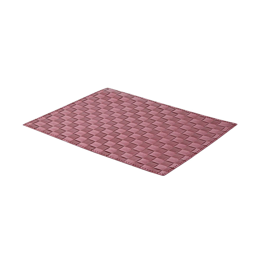 Macroweave Rectangle Red Woven Placemat - 16" x 12" - 6 count box