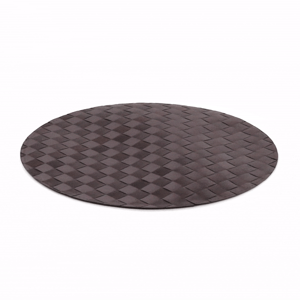 Macroweave Round Dark Brown Placemat - 15" x 15" - 6 count box