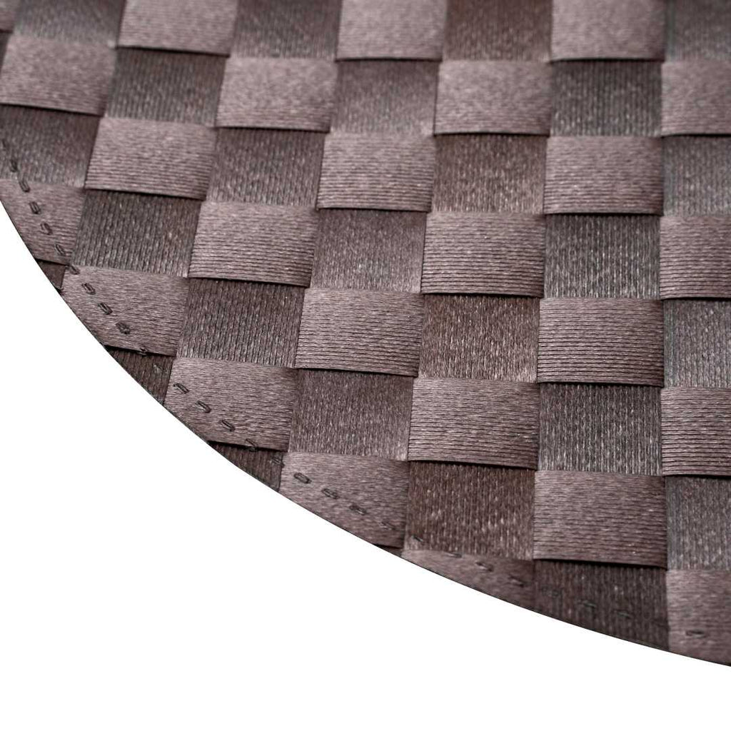 Macroweave Round Dark Brown Placemat - 15" x 15" - 6 count box