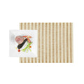 Carmel Mesh Light Brown Striped Placemat - 16" x 12" - 6 count box