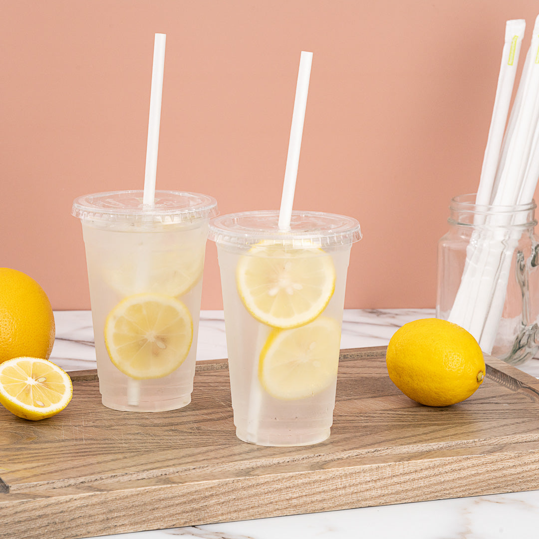 Bev Tek White Paper Straw - Wrapped, Biodegradable, 7.5mm - 10" - 1000 count box