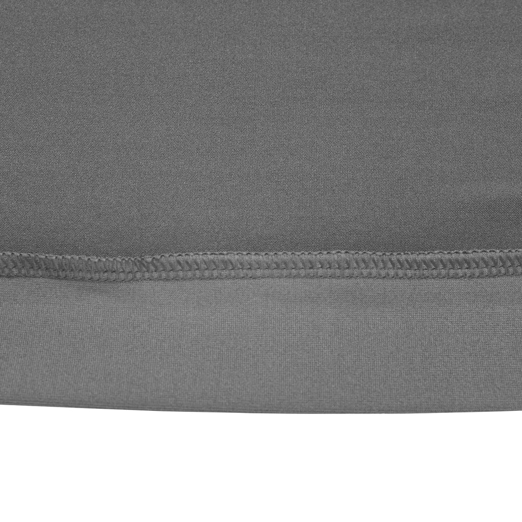 Table Tek Round Gray Spandex Table Cover - Bar Height - 36" - 10 count box