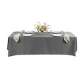Table Tek Rectangle Gray Polyester Cloth Table Cover - Hemmed - 90" x 132" - 10 count box