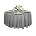 Table Tek Round Gray Polyester Cloth Table Cover - Hemmed - 120" - 1 count box