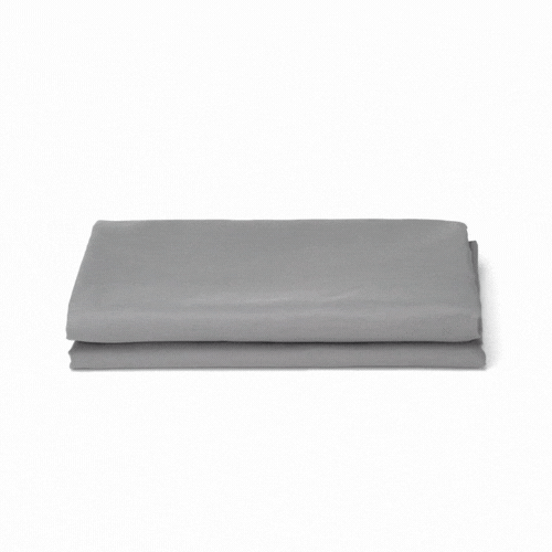 Table Tek Round Gray Polyester Cloth Table Cover - Hemmed - 120" - 10 count box