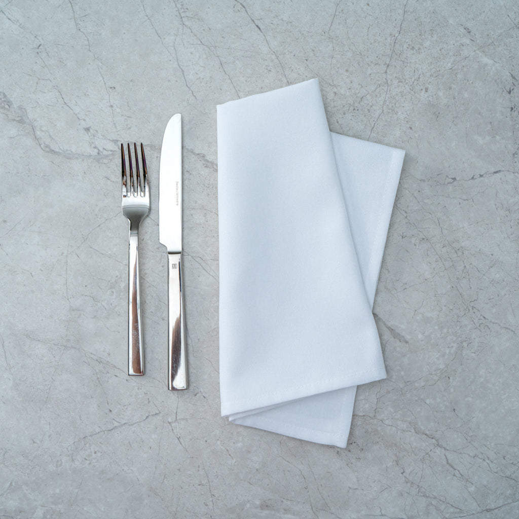 Luxenap White 100% Polyester Cloth Napkin - 20" x 20" - 10 count box