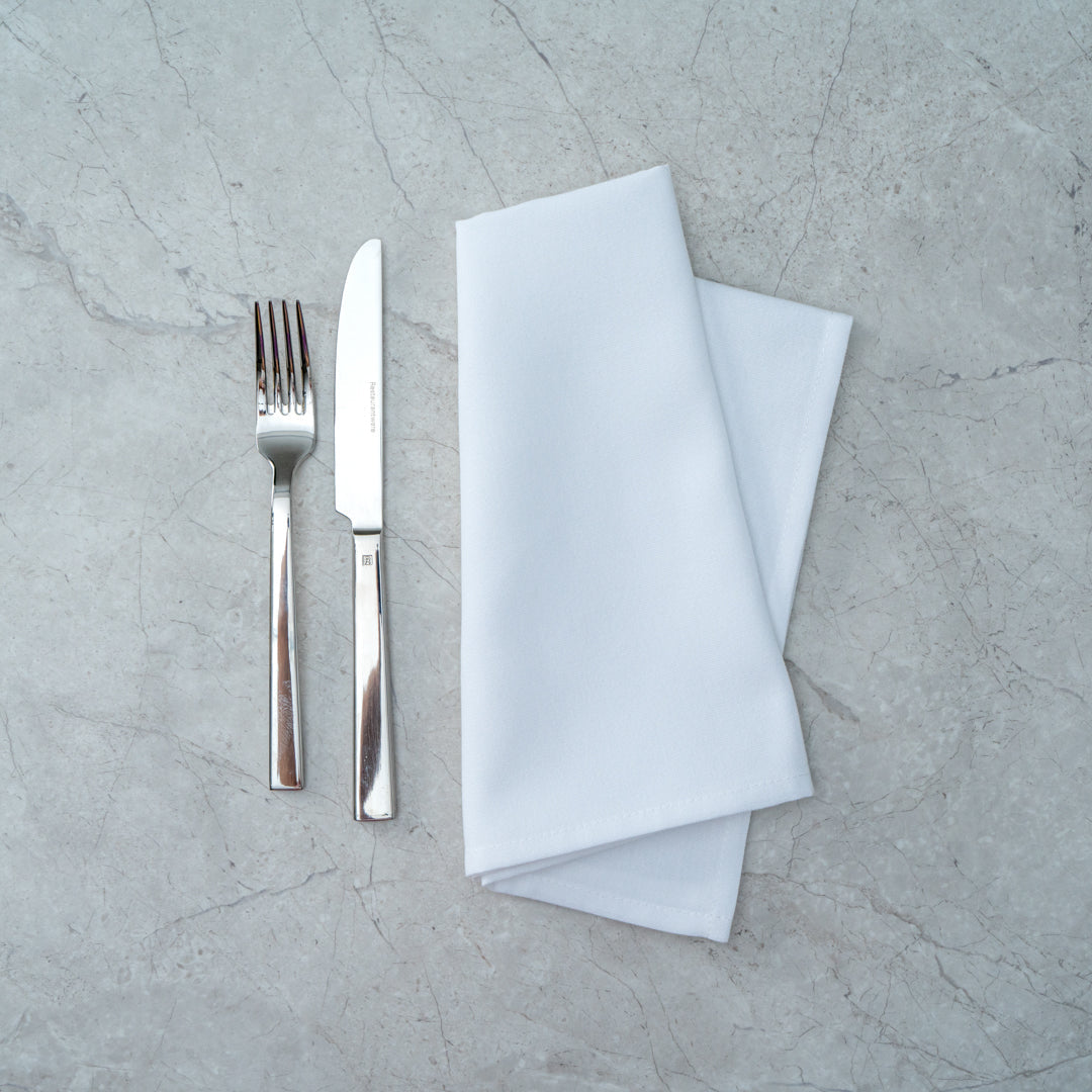 Luxenap White 100% Polyester Cloth Napkin - 20" x 20" - 10 count box