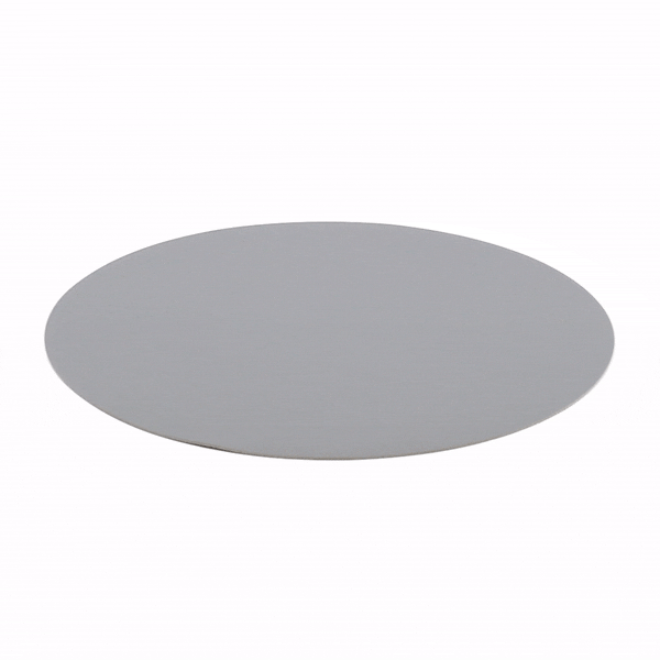 Chef 101 Round Gray Vinyl Placemat - Embossed - 15" x 15" - 6 count box