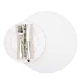 Chef 101 Round White Vinyl Placemat - Embossed - 15" x 15" - 6 count box