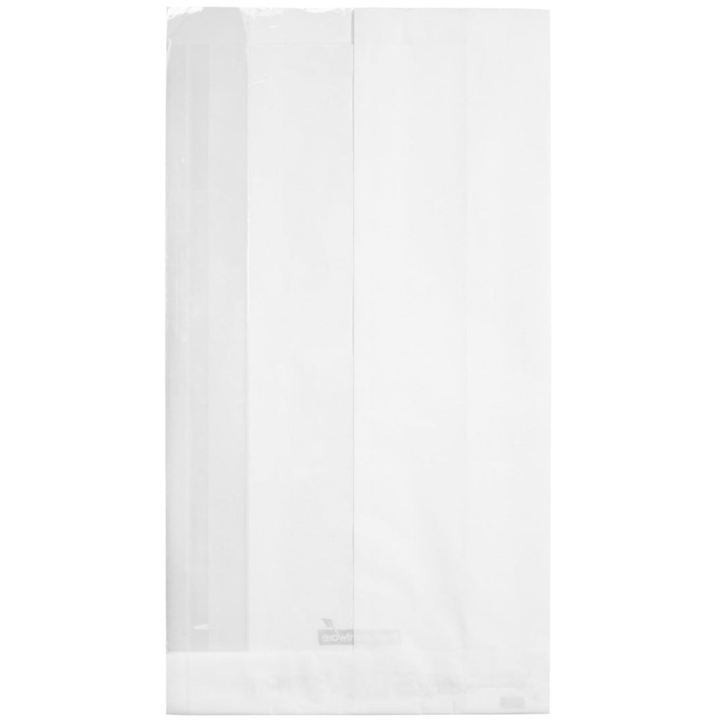 Bag Tek White Paper Large Bread Bag - Side Window - 6" x 2 3/4" x 11 1/2" - 100 count box
