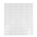 Label Tek Plastic Mojito Label - Clear with White Font, Water-Resistant - 2" x 1" - 100 count box