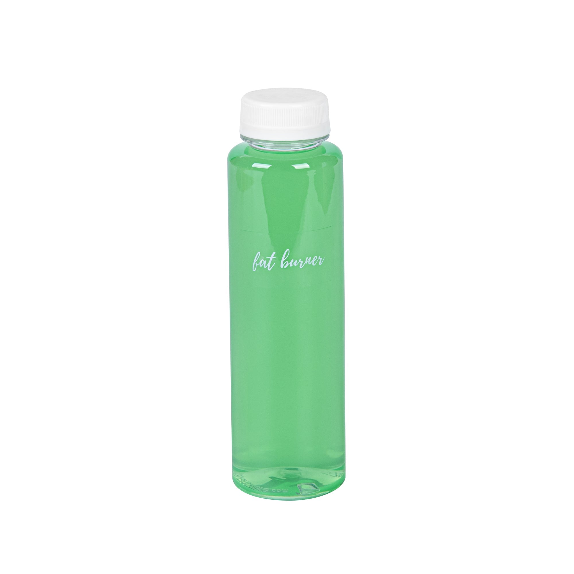 Label Tek Plastic Fat Burner Label - Clear with White Font, Water-Resistant - 2" x 1" - 100 count box