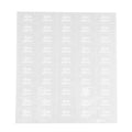 Label Tek Plastic Stress Reliever Label - Clear with White Font, Water-Resistant - 2" x 1" - 100 count box