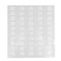 Label Tek Plastic Mood Refresh Label - Clear with White Font, Water-Resistant - 2" x 1" - 100 count box
