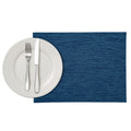 Sovereign Rectangle Blue Vinyl Woven Placemat - 16" x 12" - 6 count box