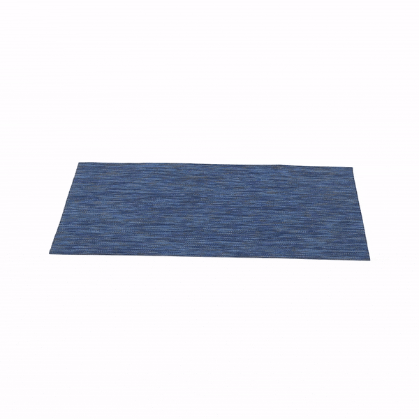 Sovereign Rectangle Blue Vinyl Woven Placemat - 16" x 12" - 6 count box
